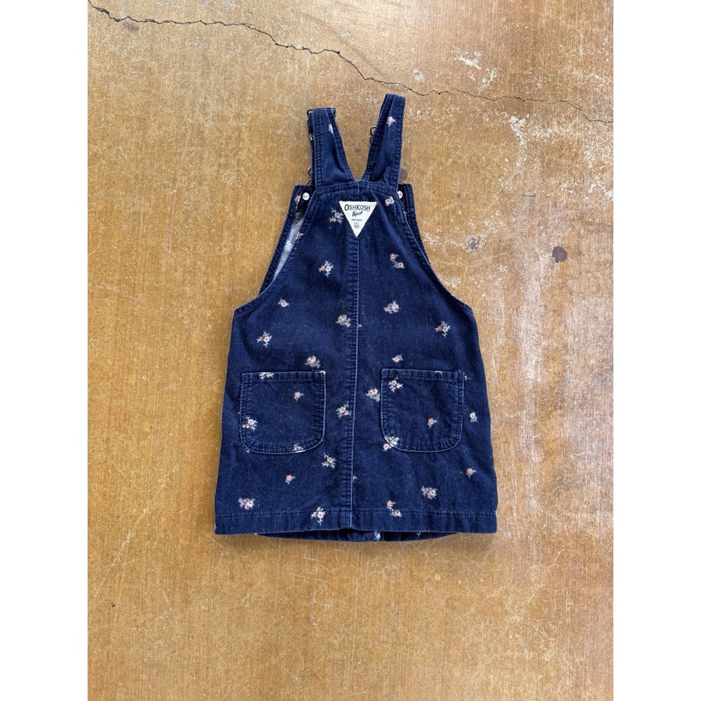 Oshkosh Shortall Jumpers Overalls Corduroy Skirt Floral Vestbak B'gosh Girl (4T)
